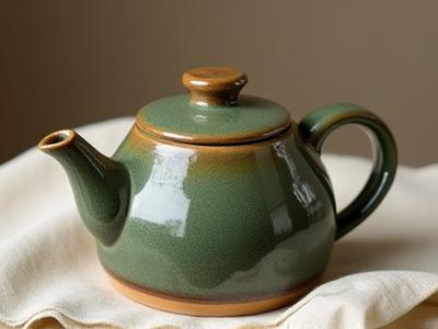 Kézműves kerámia teafazék